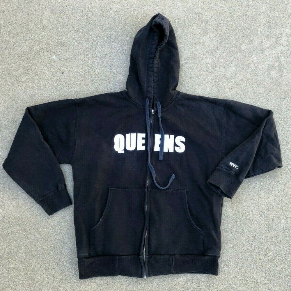 Play Smart QUEENS Spell Out Full Zip Hood Jacket M​​​​​​​​